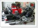 Mobile Motorrad-Rahmenvermessung an Honda GL 1800 Mobile Motorrad-Rahmenvermessung an Honda GL 1800
