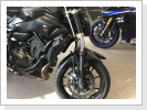 Yamaha MT07, Standrohr rechts stark verbogen Yamaha MT07, Standrohr rechts stark verbogen